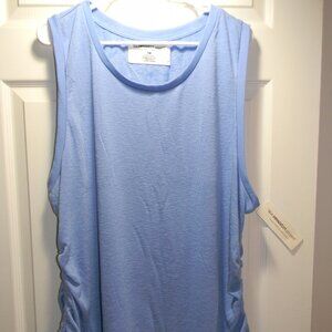 The Sweatshirt Project Blue Tank Cami with Rouched Sides Plus Size NWT